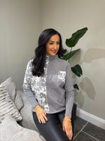 Grey Printed Knit Arabella